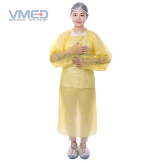 Robe CPE jaune jetable